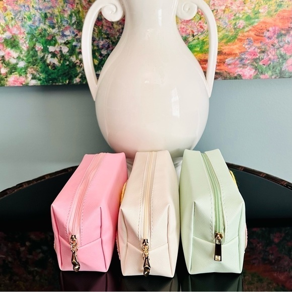 PREPPY cute zipper accessories makeup pouch with colorful emoji patches - Picture 3 of 8